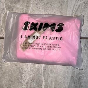 skims logo pointelle shirt in bubble gum NWT originally $52